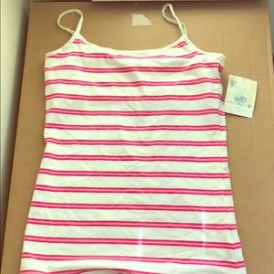 SO Juniors Pink/white Striped Cami